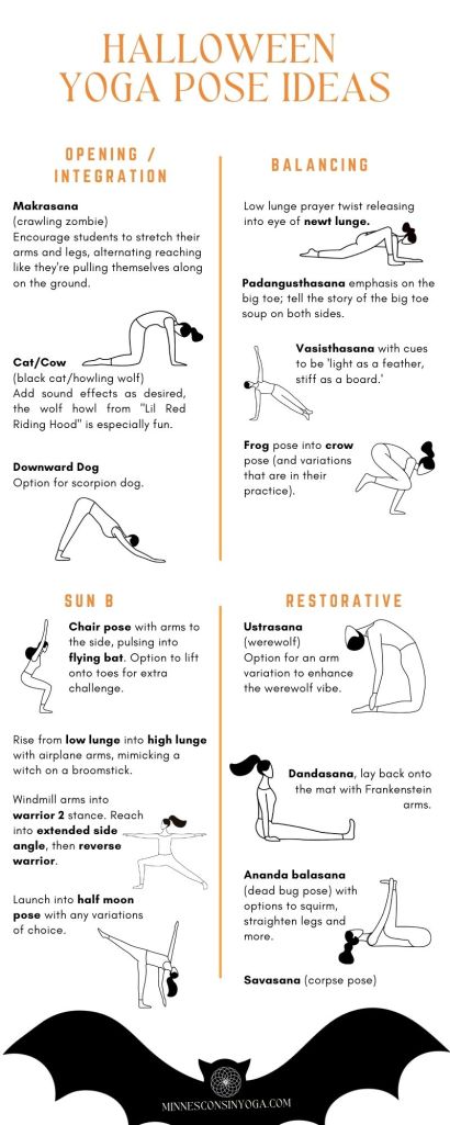 Halloween asana for October 31 yoga classes